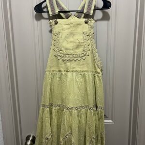 Yellow Lace Trimmed Dress